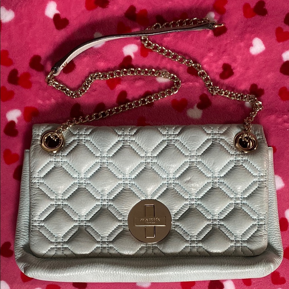 Kate Spade New York Elegant Mint Quilted Shoulder Bag